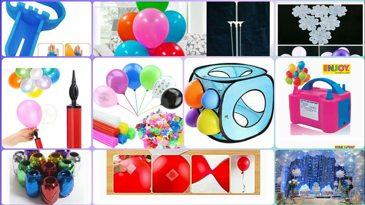 Balloon decoration tools & their uses decor ideas YouTube