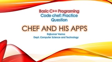 Chef and his Apps : question solution