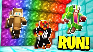 Minecraft RUN FROM THE RAINBOW LAVA! w/ UnspeakableGaming & MooseCraft