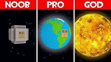 Minecraft Battle: PLANET HOUSE BUILD CHALLENGE - NOOB vs PRO vs HACKER vs GOD in Minecraft!