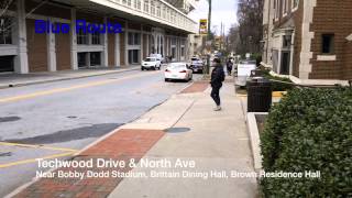 Georgia Tech Stinger Red, Blue, and Green Bus Routes