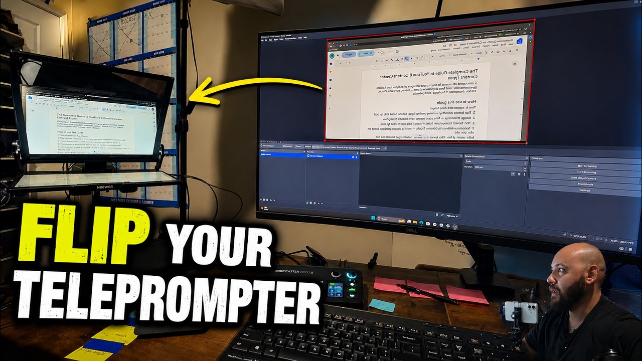 How to Flip Your Teleprompter Screen in OBS (3 Easy Ways)