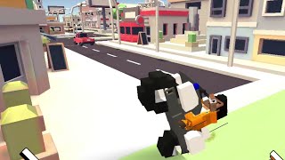 Blocky Moto Racing: Moto Policeman use the Airplane to Find the Robbers and take them Down screenshot 1