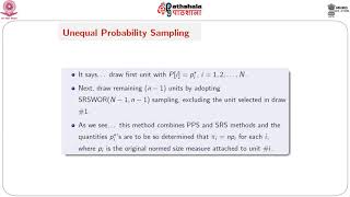Unequal probability sampling II M-31.