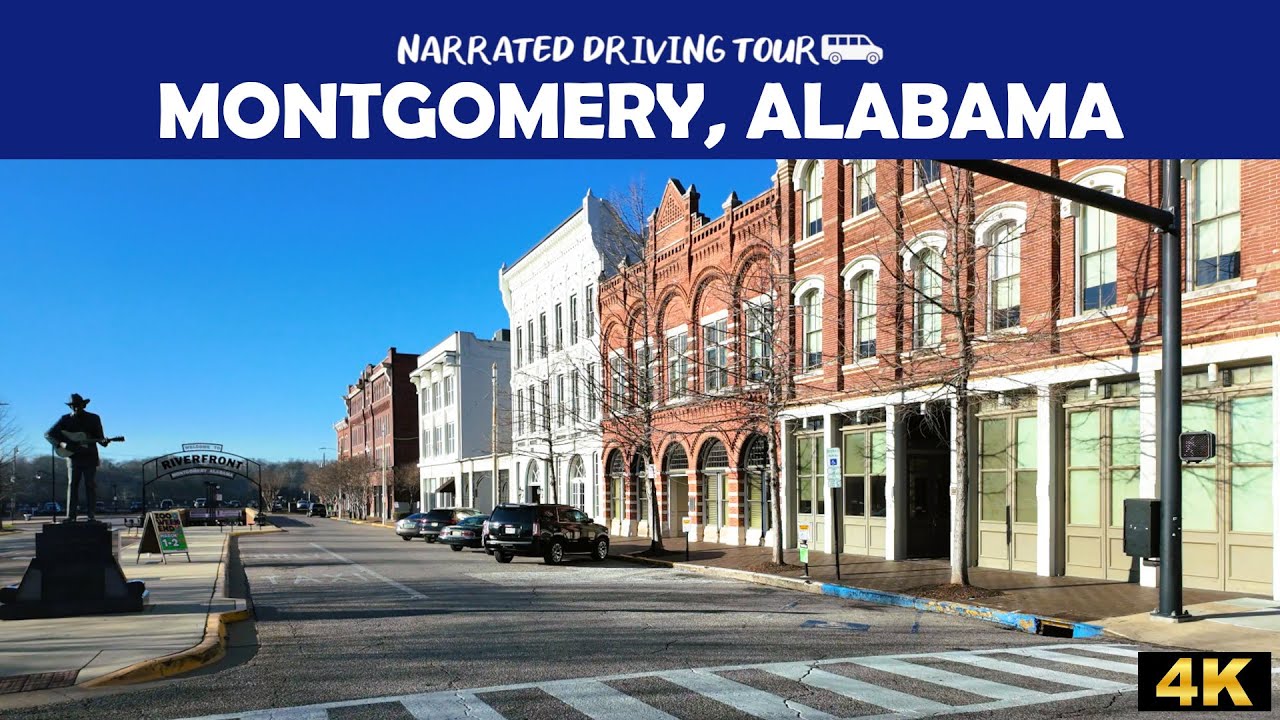 🚗 Driving Through Historic Montgomery, Alabama in Stunning 4K! 🌆✨