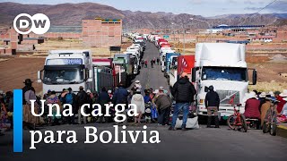 Las protesas en Perú colapsan la frontera de Bolivia