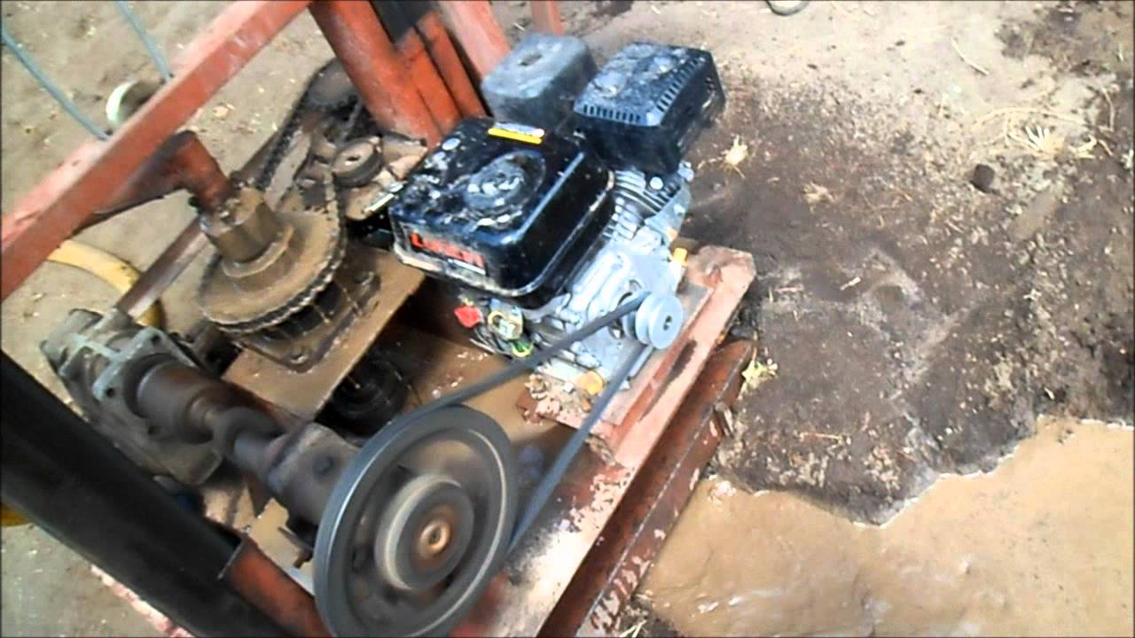 Perforadora de pozos casera