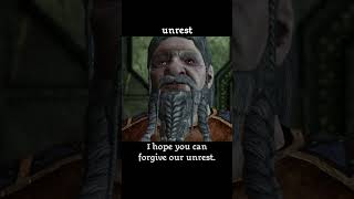 unrest — Dragon age : Origins dialogue scene