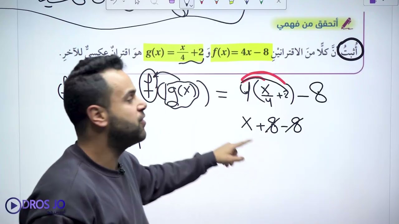 الاقتران العكسي 2 (الصف العاشر)  الاستاذ منذر ابو عواد