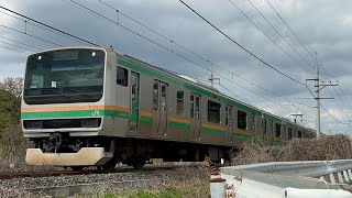 上野東京ライン宇都宮線E231系1000番台U540編成とU37編成が上野東京ライン東海道線直通普通小田原行きとしてヒガハス付近を！通過！