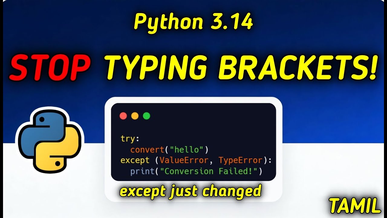 New Features in Python 3.14 | complete explanation In tamil | STOP ...
