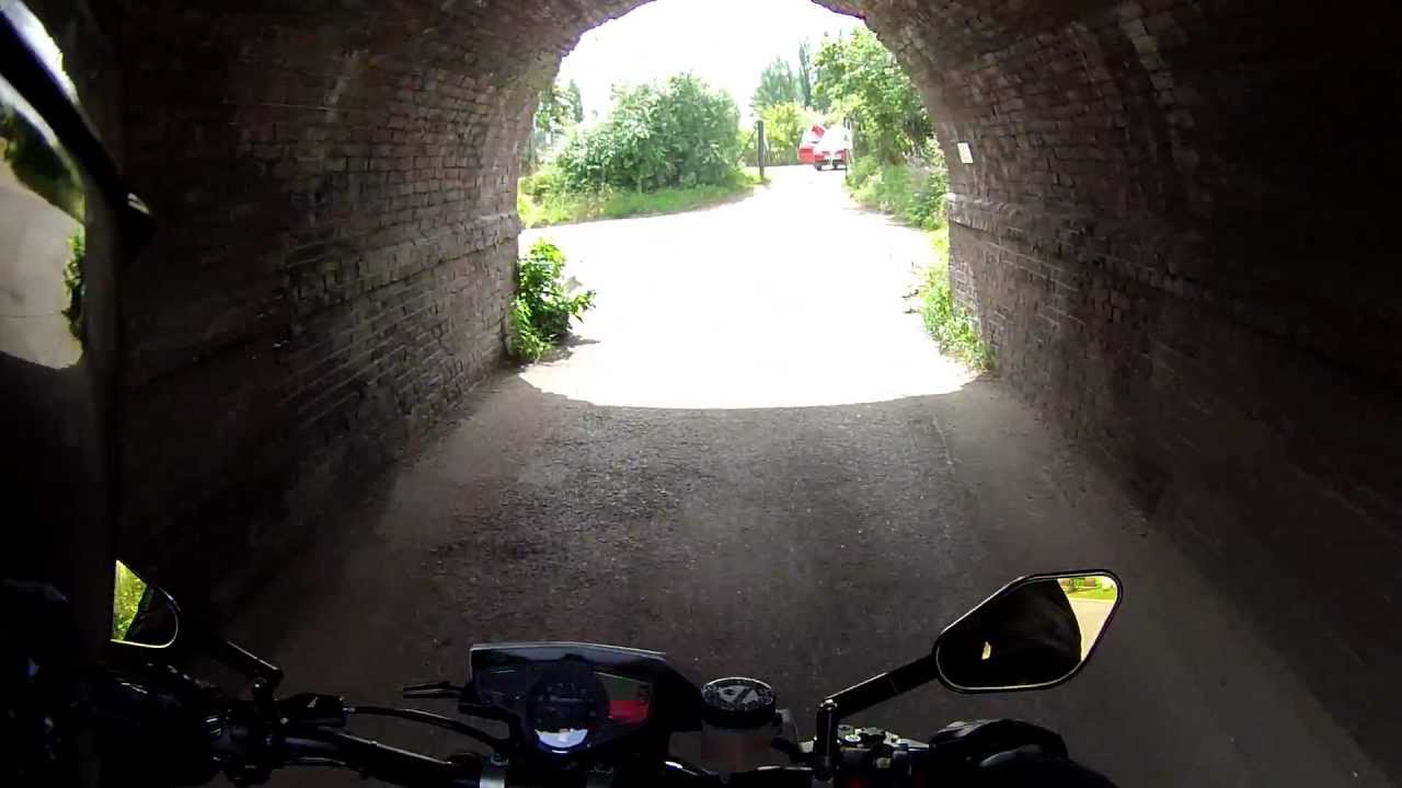 carbonated water Husqvarna Nuda 900R Akrapovic Exhaust Sound check in an Archway