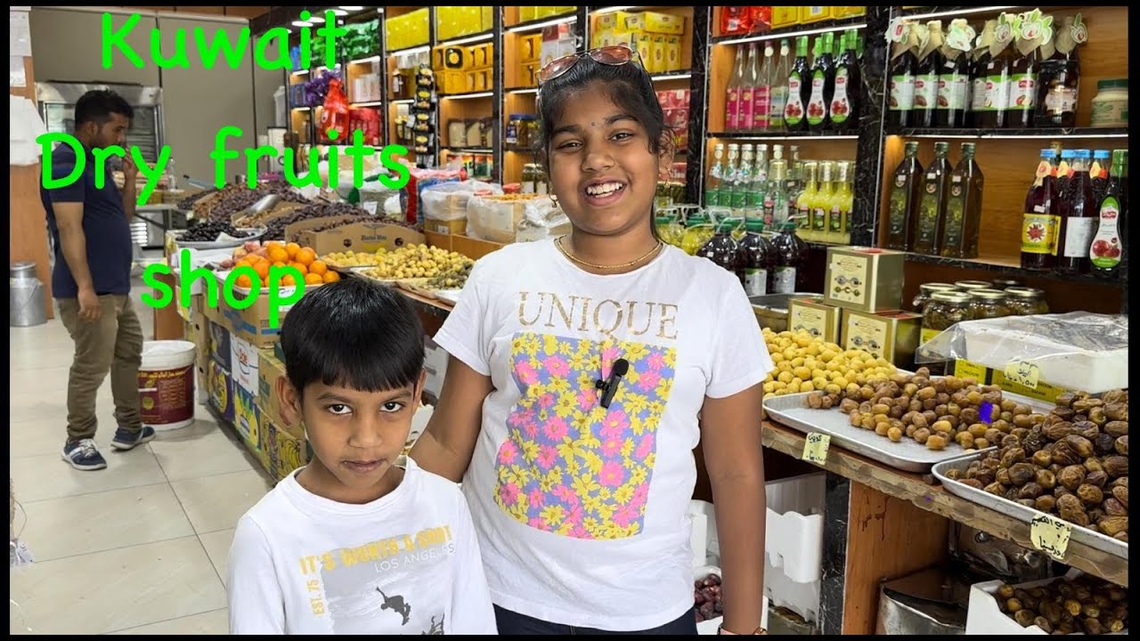 Kuwait Dry Fruits Market |   Telugu Family in Kuwait | Dates shop | VLOG