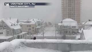 Heavy Wet Snow Surprises New Jersey Shore