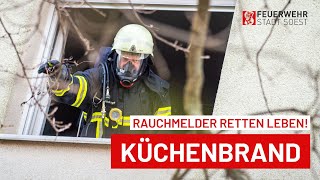 Küchenbrand in Soest - Rauchmelder retten Leben! | Feuerwehr Stadt Soest