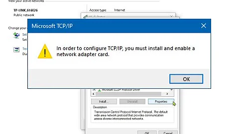 In Order to Configure TCP/IP, You Must Install or Enable Network Adapter Card (SOLVED)