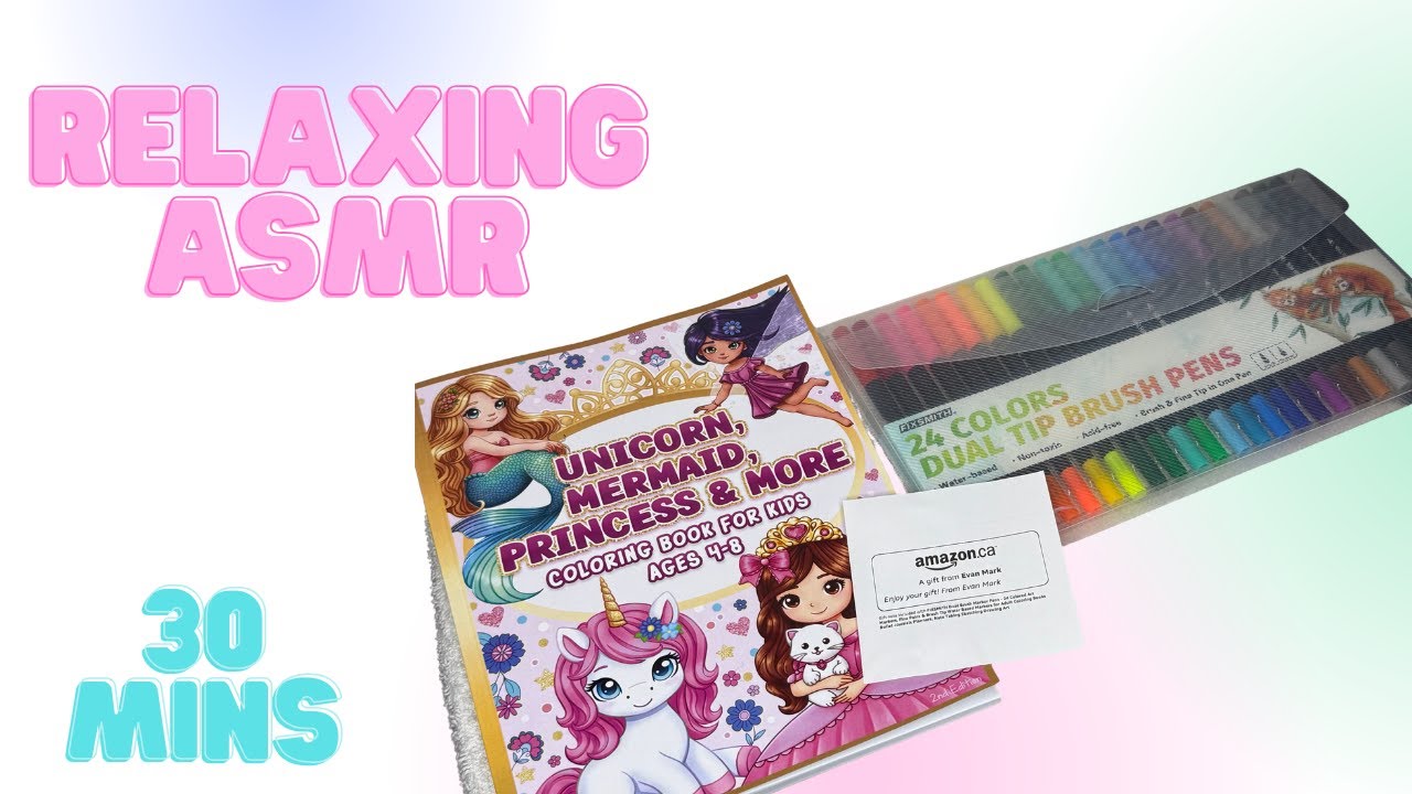 Relaxing ASMR - Colouring with New Markers! (Whispering)