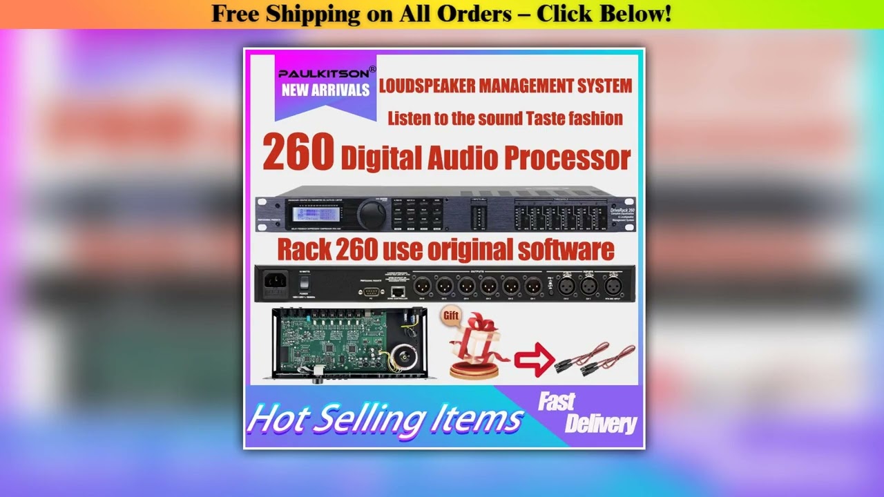 PaulKitson DBX260 Audio Processor Driver Rack Dbx Drivers 260 PA Processor Audio Dsp Digital Audio