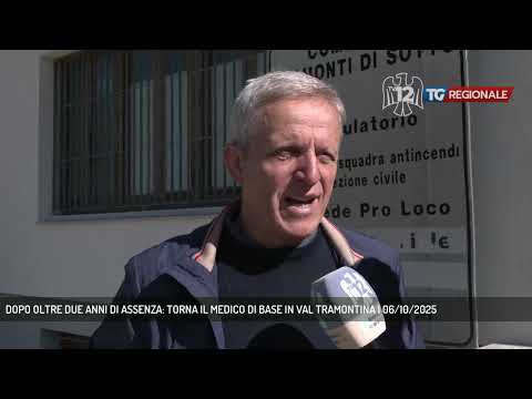 DOPO OLTRE DUE ANNI DI ASSENZA: TORNA IL MEDICO DI BASE IN VAL TRAMONTINA | 06/10/2025