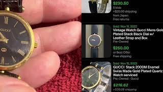 Vintage Gucci and Seiko watches found at the Thrift Store