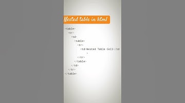 "Understanding Nested Tables in HTML: A Step-by-Step Guide"