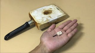 【ミニチュアDIY】100均のブリキ板で作るミニチュアフライパンMiniature frying pan that can be made in a short time