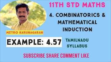 11th Std Maths Example 4.57 Out of 7 consonants and 4 vowels how many strings of 3 consonants and 2