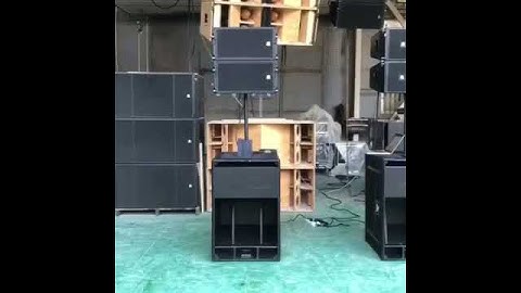 Sound check of TPA Kiva 460 single 10” line array speaker & P181SP active 18” subwoofer