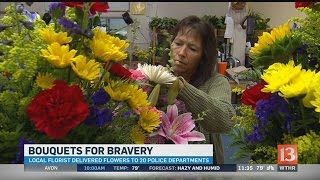 Flowers for police