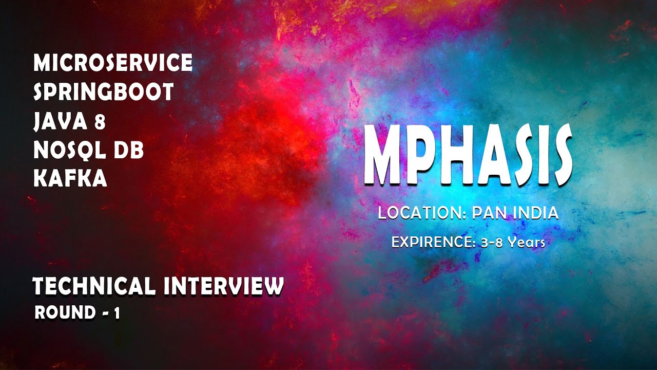 MPHASIS | Java microservice spring boot real time interview | Teams ...