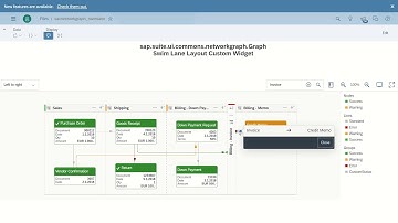 SAP Analytics Cloud sap.suite.ui.commons.networkgraph.Graph Swim Lane Custom Widget
