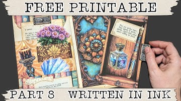 Written in Ink Part 8 Free Printable Project | Beginner Junk Journal Story and Dark Academia Vibes