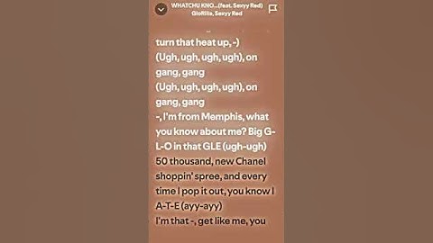 WHATCHU KNO ABOUT ME #lyrics #lyric #glorilla