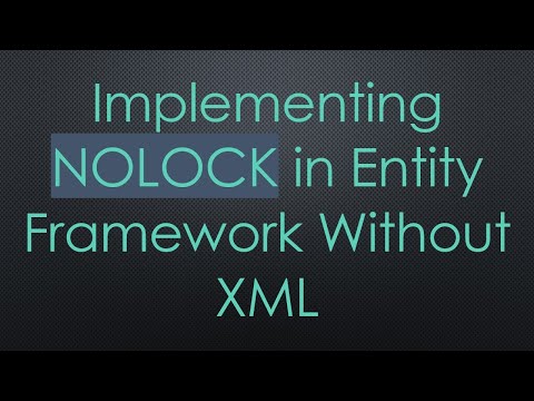 Implementing NOLOCK in Entity Framework Without XML