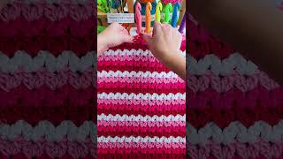 How to Crochet V Stitch Cluster Pattern #shorts