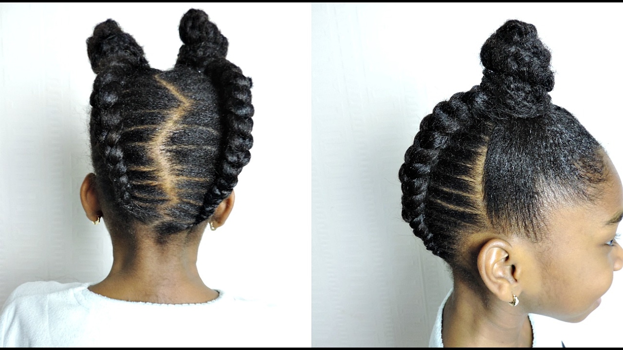 STITCH BRAID UPDO WITH RUBBER BANDS YouTube