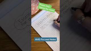 Focused Note Taking: AVID