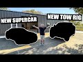 BUYING MY NEXT SUPERCAR & NEW TOW RIG IN THE SAME DAY! (double car reveal!)