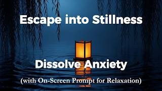 Dissolve Anxiety • 4hrs Heavy Rain & Lantern Reflections for Deep Calm (Silent Affirmations)