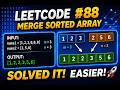 #LeetCode 88 Merge Sorted Array | Optimal C++ Solution 🚀