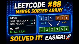 #LeetCode 88 Merge Sorted Array | Optimal C++ Solution 🚀