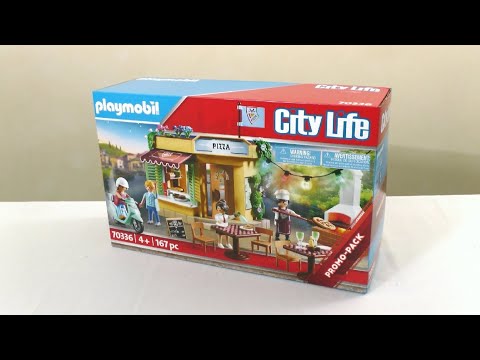 Unboxing Playmobil (fr) : La pizzeria avec terrasse (2019) – 70336