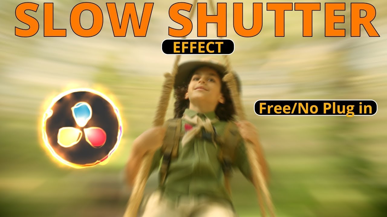 How To do Slow Shutter Effect In Davinci Resolve(FREE Version)