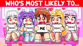 I Played WHO’S MOST LIKELY With MY CRAZY FAN GIRLS… (Roblox Brookhaven)