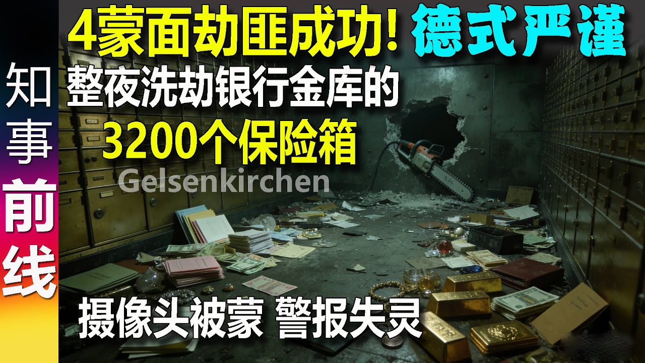 За ночь в немецком банковском хранилище успешно ограбили 3200 сейфовых ячеек сигнализация сработала!
