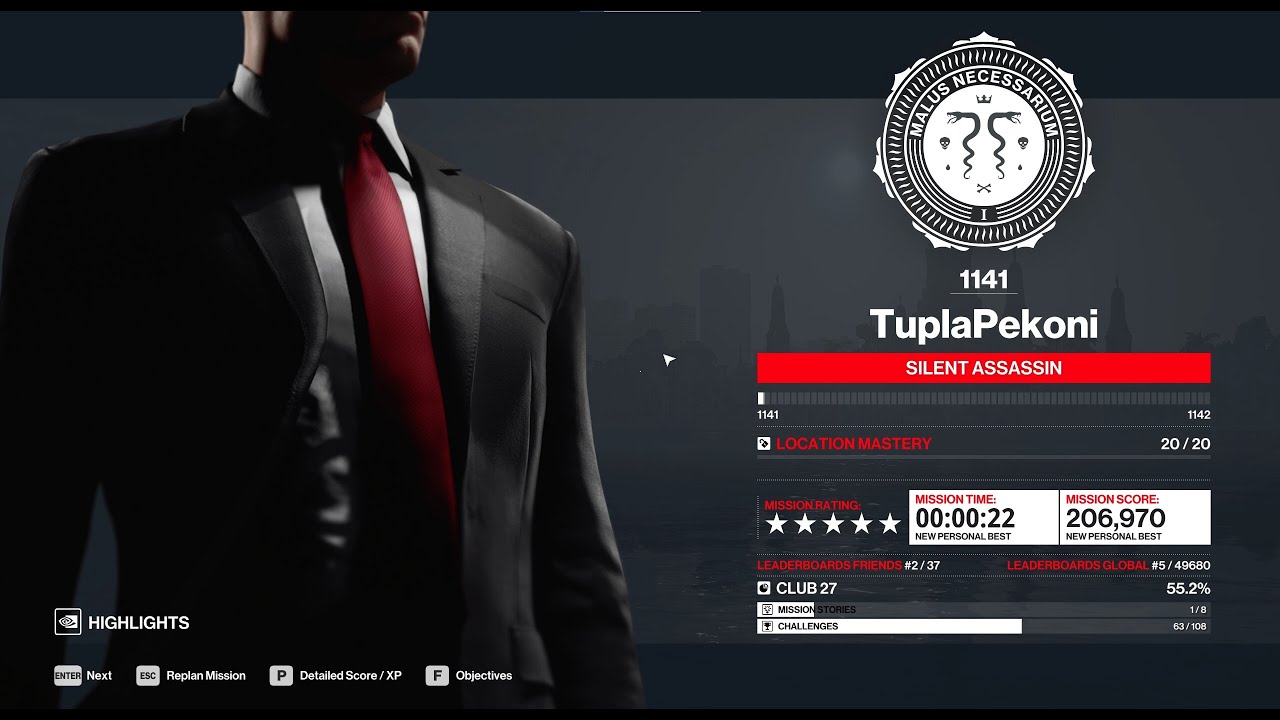 Hitman™ 3 - [22s] Club 27 (Bangkok) SA/SO speedrun