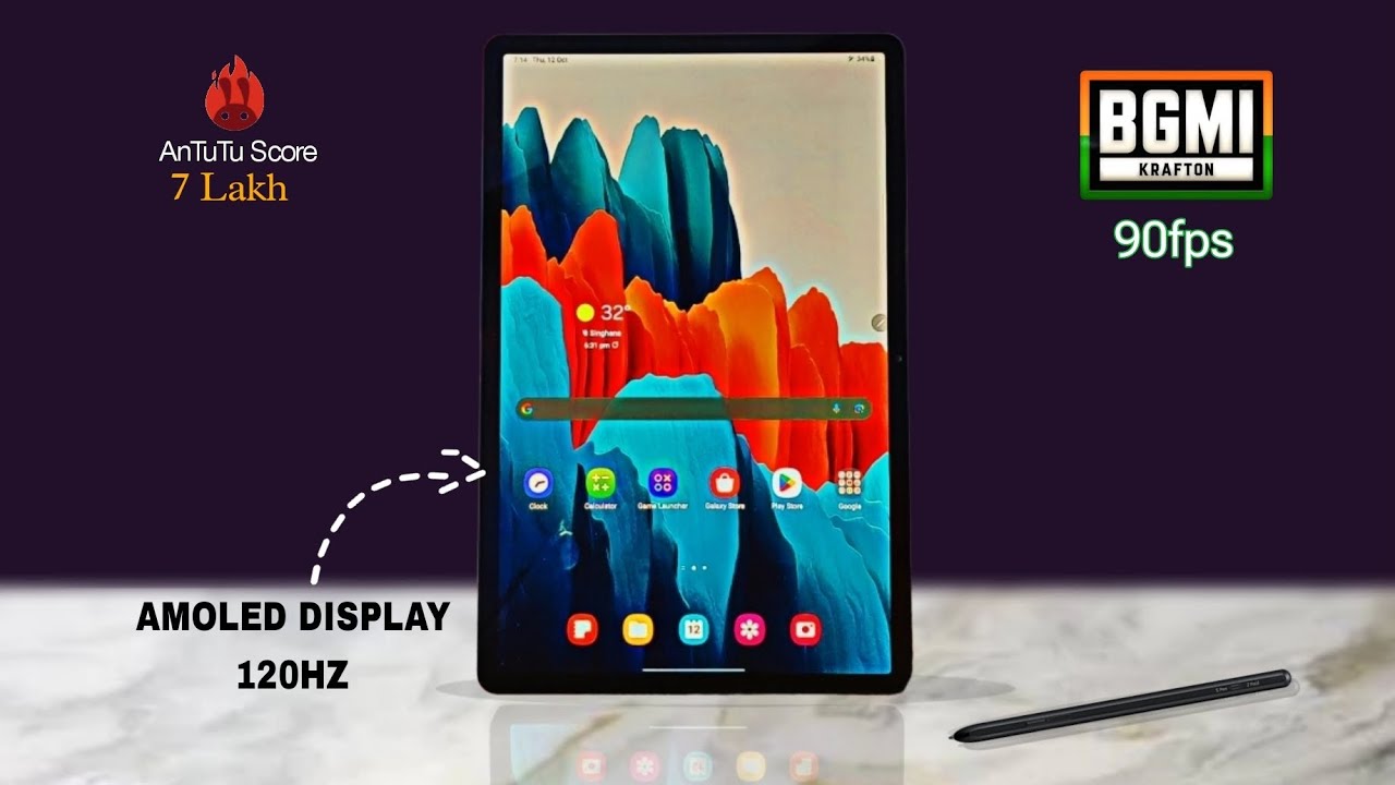 Galaxy Tab s7 plus 5g unboxing Best Tab AMOLED Display YouTube