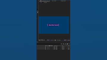 Simple Lower Third easy way in After Effects Beginners