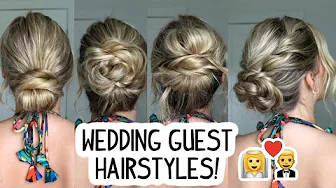 SIMPLE WEDDING GUEST/BRIDESMAID/BRIDAL UPDOS! Medium & Long Hair | Easy Updo | Hair Hack | Beginner