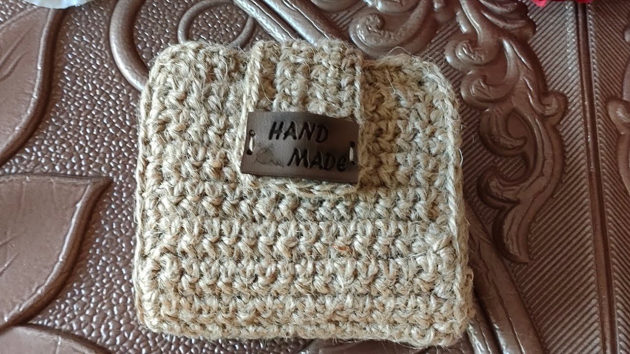 super easy wallet crochet محفظه كروشيه